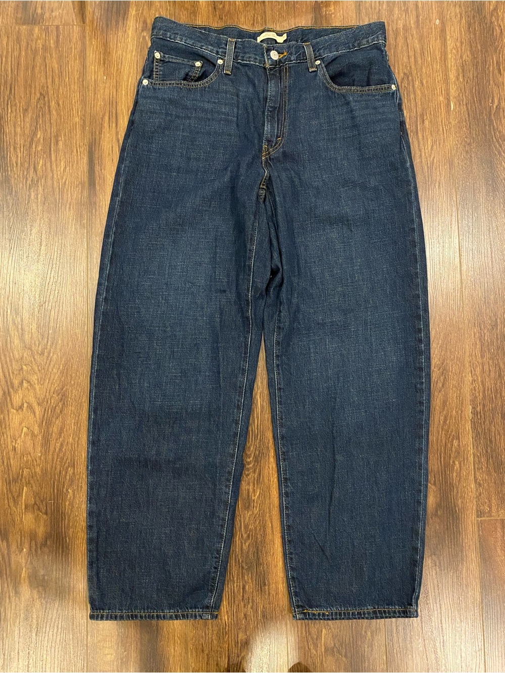 Levi’s Baggy Dad Jeans Linen + Denim size 31 dark wash